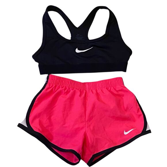 Nike XS Bundle Pink Black Shorts Top Summer Play Cat&Jack 4T NWT Fairy Skirts x2 - Picture 2 of 8